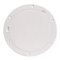 Beckson Beckson DP63-W Pry-Out Deck Plate - 6" with Pebble Center, White DP63-W
